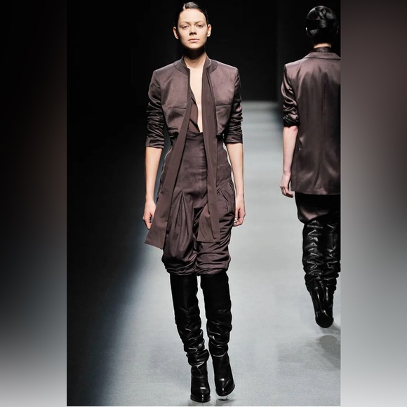 Haider Ackermann Fall/Winter 2009 Black Leather Over The Knee Boots Size 36 - Picture 5 of 17